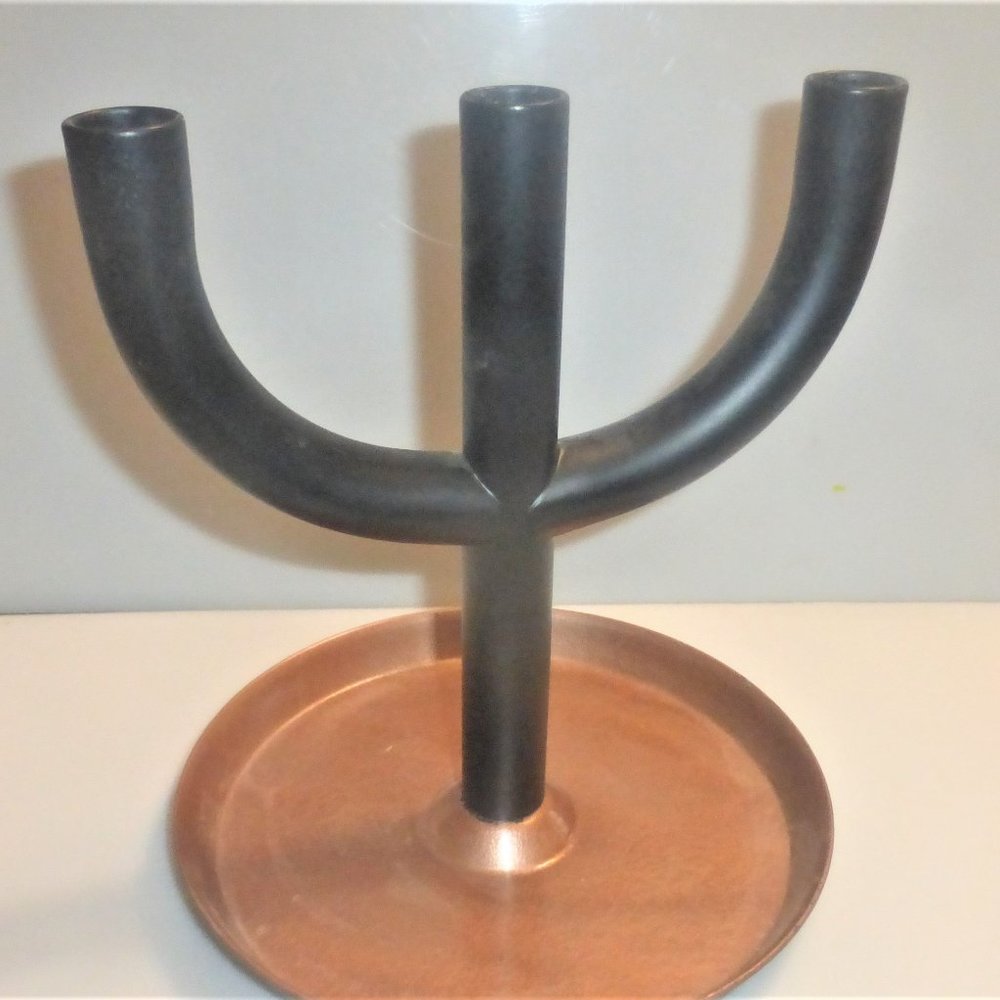 IKEA CANDLELABRA #1703 Vintage Candle Holder 3 Arm w/ Tray 4 Floating Candles